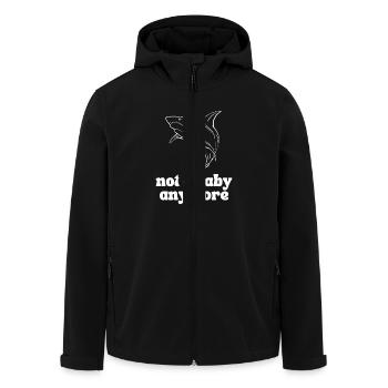 Not a Baby Anymore said by the shark - Men’s Recycled Softshell Jacket by Stanley/Stella - black - Front - AI Model Male 185 light (185cm)
