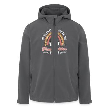 Doktortitel IM ZWEIFEL HAT FRAU DOKTOR RECHT - Recycelte Männer Softshell-Jacke von Stanley/Stella - Anthrazit - Vorne - AI Model Male 185 light (185cm)