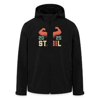 Abitur Abschluss 2025 ST ABI L Lustiges Abi - Recycelte Männer Softshell-Jacke von Stanley/Stella - Schwarz - Vorne - AI Model Male 185 light (185cm)