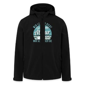 Abitur WIR LERNEN NICHT ABITUR 2025 Lustiges - Recycelte Männer Softshell-Jacke von Stanley/Stella - Schwarz - Vorne - AI Model Male 185 light (185cm)