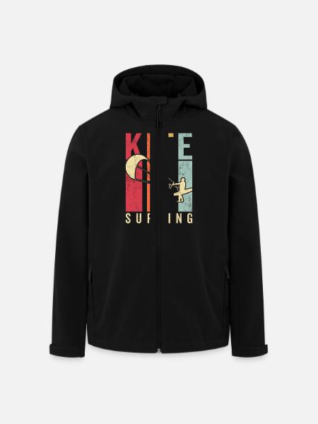 Kitesurfer Kiteboard Kitesurfing Kitesurf - Men’s Recycled Softshell Jacket by Stanley/Stella - black