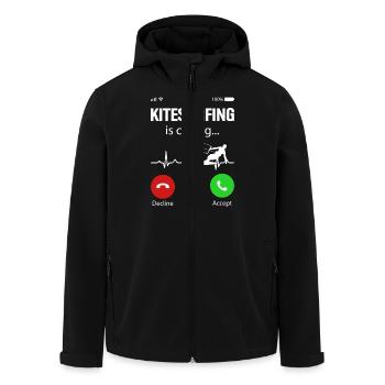 Kitesurfer Kiteboard Kitesurfen Kitesurf - Recycelte Männer Softshell-Jacke von Stanley/Stella - Schwarz - Vorne - AI Model Male 185 light (185cm)