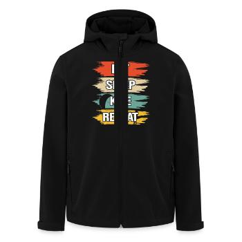 Kitesurfer Kiteboard Kitesurfen Kitesurf - Recycelte Männer Softshell-Jacke von Stanley/Stella - Schwarz - Vorne - AI Model Male 185 light (185cm)