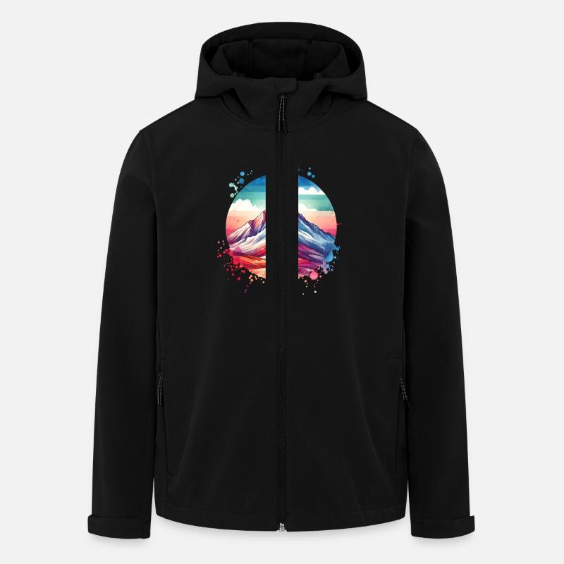Berg - Recycelte Männer Softshell-Jacke von Stanley/Stella - Schwarz