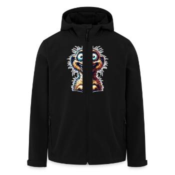 Meerkat - Men’s Recycled Softshell Jacket by Stanley/Stella - black - Front - AI Model Male 185 light (185cm)