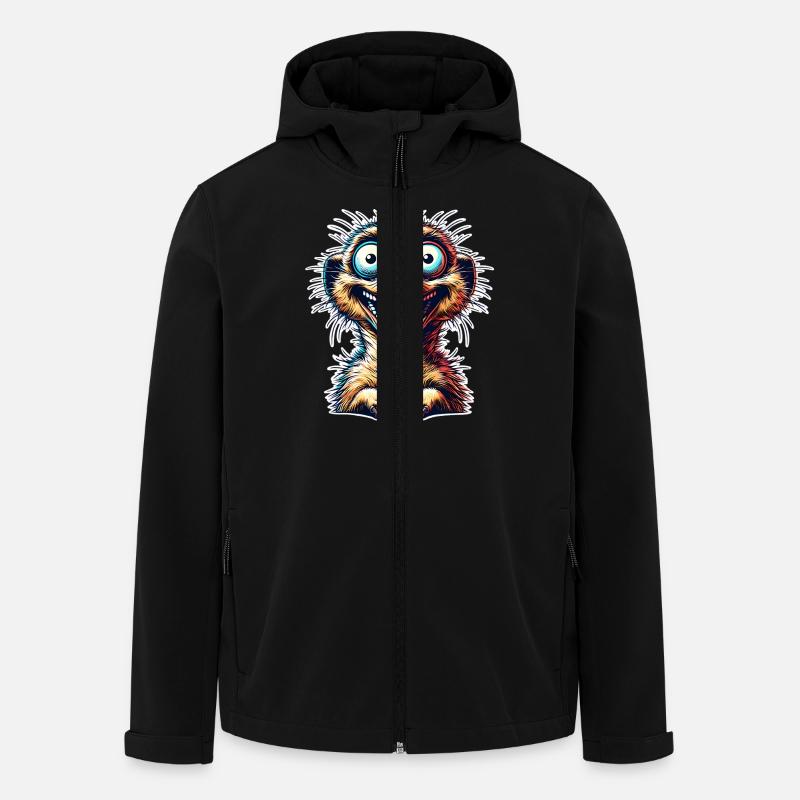 Erdmännchen - Recycelte Männer Softshell-Jacke von Stanley/Stella - Schwarz