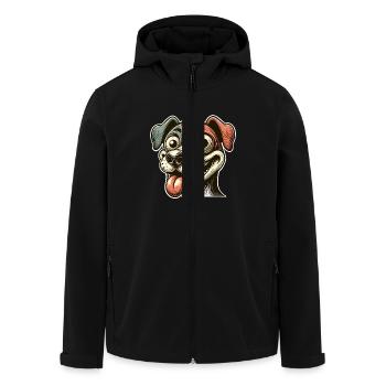 Hund - Recycelte Männer Softshell-Jacke von Stanley/Stella - Schwarz - Vorne - AI Model Male 185 light (185cm)