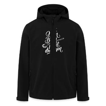 Mon balai est garé à l’extérieur - Parfait pour - Veste softshell homme en polyester recyclé Stanley/Stella - noir - Devant - AI Model Male 185 light (185cm)