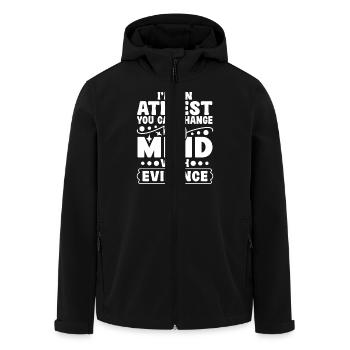 Ich Bin Atheist Du Kannst Meine Meinung Mit - Recycelte Männer Softshell-Jacke von Stanley/Stella - Schwarz - Vorne - AI Model Male 185 light (185cm)