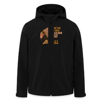 Wir Hätten Die Mauer Bauen Sollen - - Recycelte Männer Softshell-Jacke von Stanley/Stella - Schwarz - Vorne - AI Model Male 185 light (185cm)