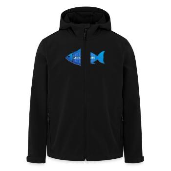 Schwimmender Fisch Poisson nageur - Veste softshell homme en polyester recyclé Stanley/Stella - noir - Devant - AI Model Male 185 light (185cm)