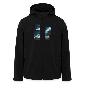 Galaxy Universe Landscape: A Dream for - Men’s Recycled Softshell Jacket by Stanley/Stella - black - Front - AI Model Male 185 light (185cm)