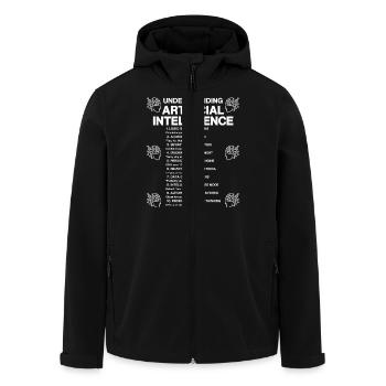 Understanding Artificial Intelligence – AI Humor - Recycelte Männer Softshell-Jacke von Stanley/Stella - Schwarz - Vorne - AI Model Male 185 light (185cm)