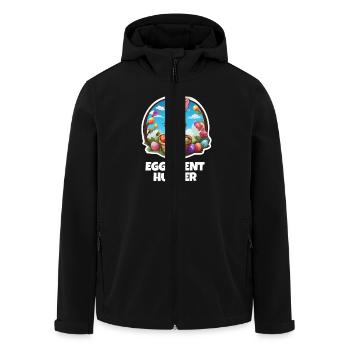 Eggcellent Hunter - Men’s Recycled Softshell Jacket by Stanley/Stella - black - Front - AI Model Male 185 light (185cm)
