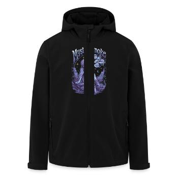 Mystic Woman With Smoke In Fantasy World Full Of - Men’s Recycled Softshell Jacket by Stanley/Stella - black - Front - AI Model Male 185 light (185cm)