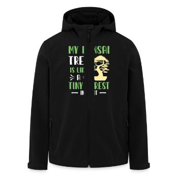 Bonsai Tree - Recycelte Männer Softshell-Jacke von Stanley/Stella - Schwarz - Vorne - AI Model Male 185 light (185cm)