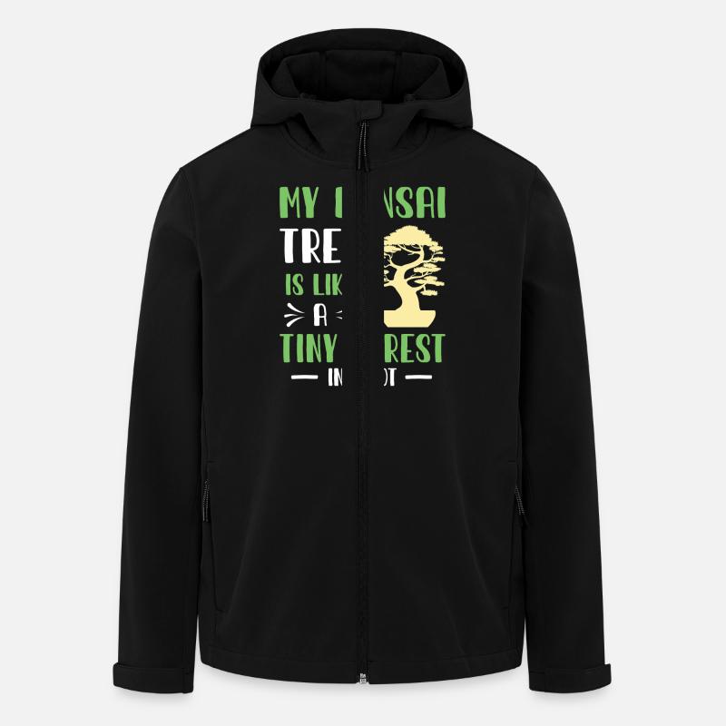 Bonsai Tree - Recycelte Männer Softshell-Jacke von Stanley/Stella - Schwarz