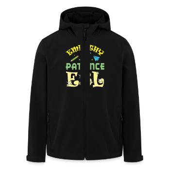 ESL-Lehrer ESL Unterricht - Recycelte Männer Softshell-Jacke von Stanley/Stella - Schwarz - Vorne - AI Model Male 185 light (185cm)