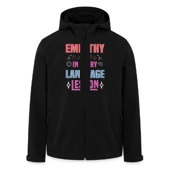 ESL-Lehrer ESL Unterricht - Recycelte Männer Softshell-Jacke von Stanley/Stella - Schwarz - Vorne - AI Model Male 185 light (185cm)