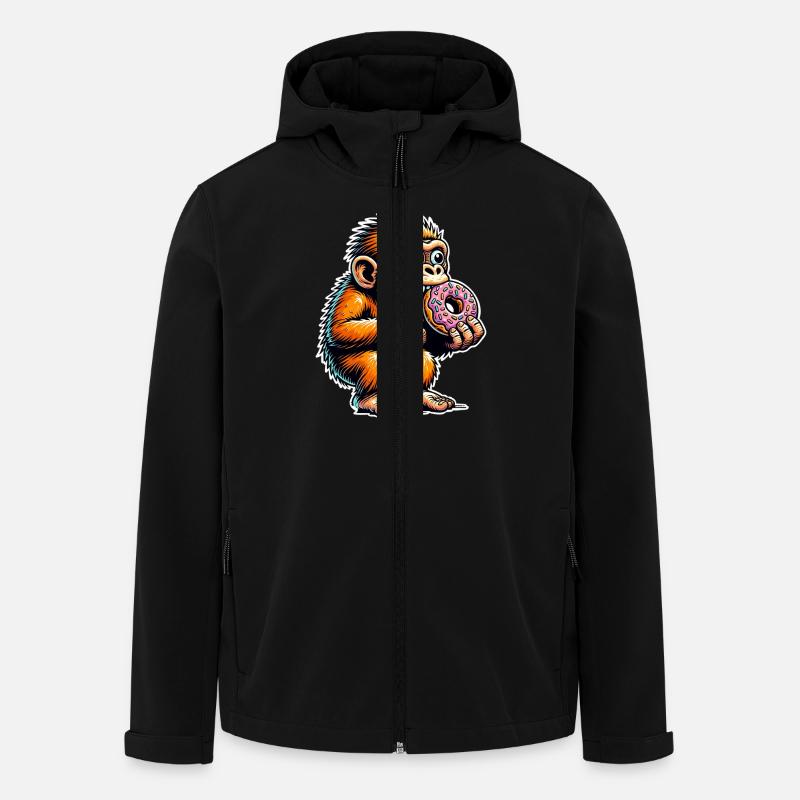 Donut de Néandertal - Veste softshell homme en polyester recyclé Stanley/Stella - noir