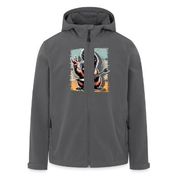 Capybara Guitarist Rock and Roll Heavy Metal - Men’s Recycled Softshell Jacket by Stanley/Stella - anthracite - Front - AI Model Male 185 light (185cm)