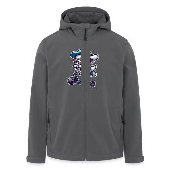 E-Scooter E-Scooter Scooter Chien - Veste softshell homme en polyester recyclé Stanley/Stella - charbon - Devant - AI Model Male 185 light (185cm)