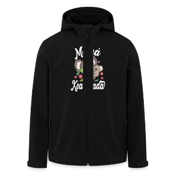 Koalified Mom Mother's Day - Men’s Recycled Softshell Jacket by Stanley/Stella - black - Front - AI Model Male 185 light (185cm)