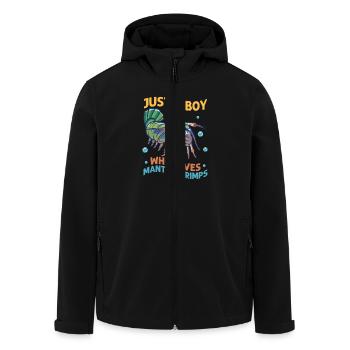 Just A Boy Who Loves Mantis Shrimps Seafood Shrimp - Recycelte Männer Softshell-Jacke von Stanley/Stella - Schwarz - Vorne - AI Model Male 185 light (185cm)
