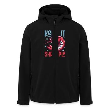 Keep It Shrimple Shrimp Lover Seafood - Recycelte Männer Softshell-Jacke von Stanley/Stella - Schwarz - Vorne - AI Model Male 185 light (185cm)