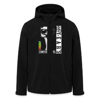 18 Jahre Geburtstag Teenager Strauß Vogel Geschenk - Recycelte Männer Softshell-Jacke von Stanley/Stella - Schwarz - Vorne - AI Model Male 185 light (185cm)