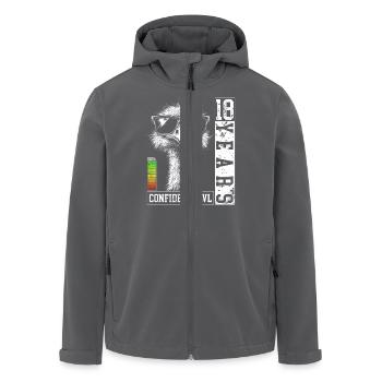 Autruche oiseau lunettes de soleil 18 ans anniversaire - Veste softshell homme en polyester recyclé Stanley/Stella - charbon - Devant - AI Model Male 185 light (185cm)
