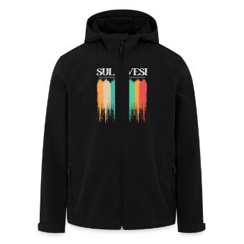 The Wonders of Sulawesi Indonesia - Men’s Recycled Softshell Jacket by Stanley/Stella - black - Front - AI Model Male 185 light (185cm)
