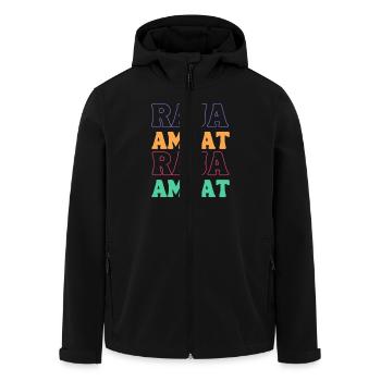 Colorful Raja Ampat - Men’s Recycled Softshell Jacket by Stanley/Stella - black - Front - AI Model Male 185 light (185cm)