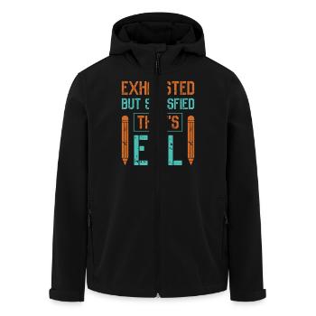 ESL-Lehrer ESL Unterricht - Recycelte Männer Softshell-Jacke von Stanley/Stella - Schwarz - Vorne - AI Model Male 185 light (185cm)