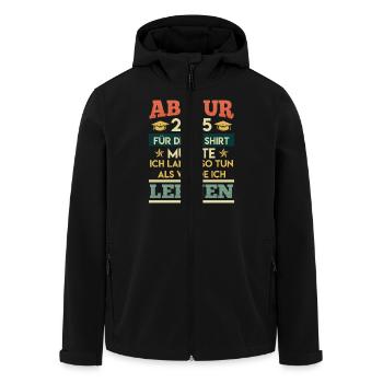 ABITUR 2025 FÜR DIESES SHIRT MUSSTE ICH LERNEN - Recycelte Männer Softshell-Jacke von Stanley/Stella - Schwarz - Vorne - AI Model Male 185 light (185cm)