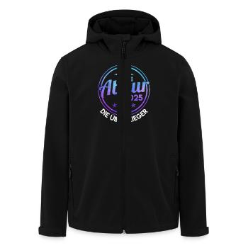 ABITUR 2025 DIE ÜBERFLIEGER Abiturient Lustiges - Recycelte Männer Softshell-Jacke von Stanley/Stella - Schwarz - Vorne - AI Model Male 185 light (185cm)