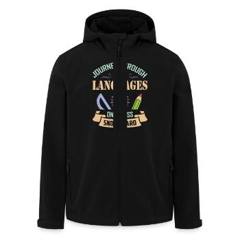 ESL-Lehrer ESL Unterricht - Recycelte Männer Softshell-Jacke von Stanley/Stella - Schwarz - Vorne - AI Model Male 185 light (185cm)
