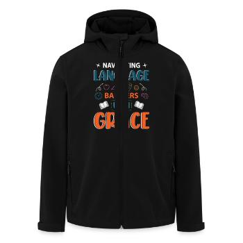 ESL-Lehrer ESL Unterricht - Recycelte Männer Softshell-Jacke von Stanley/Stella - Schwarz - Vorne - AI Model Male 185 light (185cm)