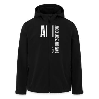 ABI 2025 Abitur Abschluss Lustiges Abiturienten - Recycelte Männer Softshell-Jacke von Stanley/Stella - Schwarz - Vorne - AI Model Male 185 light (185cm)