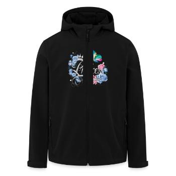Flowers and butterflies for princesses – - Men’s Recycled Softshell Jacket by Stanley/Stella - black - Front - AI Model Male 185 light (185cm)