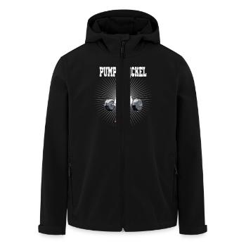 Pumpernickel Bunny Fitness Gym Musculation - Veste softshell homme en polyester recyclé Stanley/Stella - noir - Devant - AI Model Male 185 light (185cm)