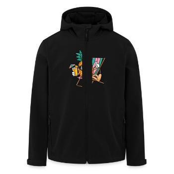 Ananas Sommer - Recycelte Männer Softshell-Jacke von Stanley/Stella - Schwarz - Vorne - AI Model Male 185 light (185cm)