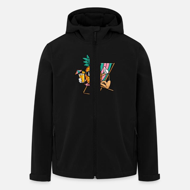 Ananas Sommer - Recycelte Männer Softshell-Jacke von Stanley/Stella - Schwarz
