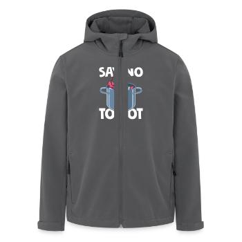 Say No To Pot Seafood Shrimp Lover - Recycelte Männer Softshell-Jacke von Stanley/Stella - Anthrazit - Vorne - AI Model Male 185 light (185cm)