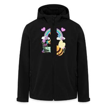 Enfants Enfant Arc-en-ciel Insecte Insecte Bébé - Veste softshell homme en polyester recyclé Stanley/Stella - noir - Devant - AI Model Male 185 light (185cm)