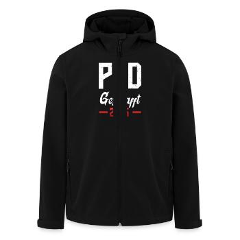 Doktorarbeit PH.D GESCHAFFT 2025 Doktortitel - Recycelte Männer Softshell-Jacke von Stanley/Stella - Schwarz - Vorne - AI Model Male 185 light (185cm)