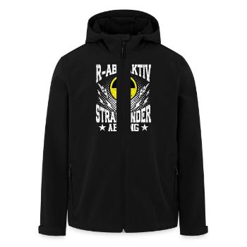 Abiturabschluss R-ABIOAKTIV EIN STRAHLENDER ABGANG - Recycelte Männer Softshell-Jacke von Stanley/Stella - Schwarz - Vorne - AI Model Male 185 light (185cm)