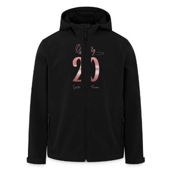 Cadeau officiel pour les femmes à l’occasion des 20 ans de sa vie - Veste softshell homme en polyester recyclé Stanley/Stella - noir - Devant - AI Model Male 185 light (185cm)