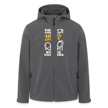 Les prévisions du jour ? 100 % de chances de montagnes russes - Veste softshell homme en polyester recyclé Stanley/Stella - charbon - Devant - AI Model Male 185 light (185cm)