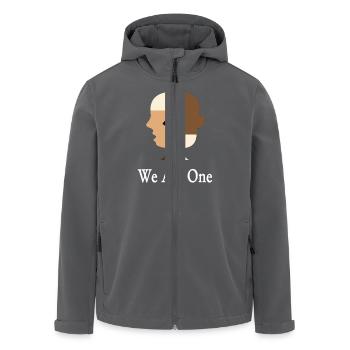 We Are One Vielfalt Gleichberechtigung Toleranz - Recycelte Männer Softshell-Jacke von Stanley/Stella - Anthrazit - Vorne - AI Model Male 185 light (185cm)
